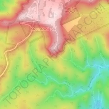 Carte topographique Wynnes Rocks Lookout, altitude, relief