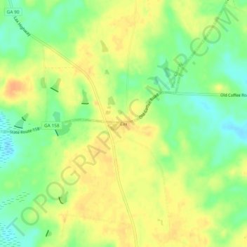 Carte topographique Lax, altitude, relief