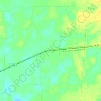 Carte topographique Kernan, altitude, relief