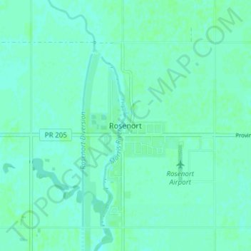 Carte topographique Rosenort, altitude, relief