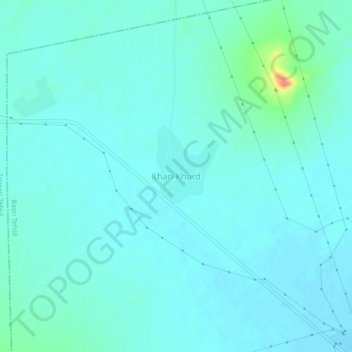 Carte topographique Khari Khurd, altitude, relief