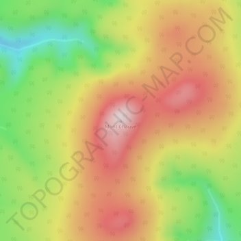 Carte topographique Mont Chauve, altitude, relief