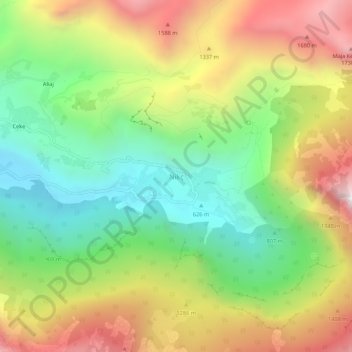 Carte topographique Nikç, altitude, relief