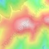 Carte topographique 西台顶/挂月峰, altitude, relief