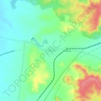 Carte topographique Amarsar, altitude, relief
