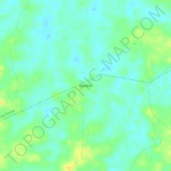 Carte topographique Bonfim, altitude, relief