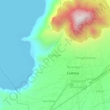 Carte topographique Don Juan, altitude, relief