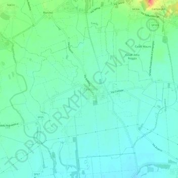 Carte topographique Ziracco, altitude, relief