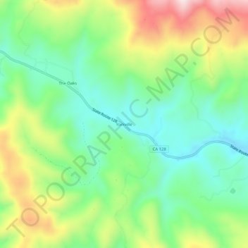 Carte topographique Yorkville, altitude, relief