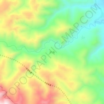 Carte topographique Bahai, altitude, relief