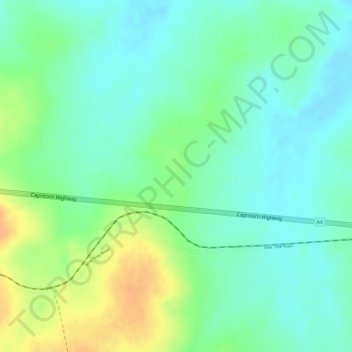 Carte topographique The Gemfields, altitude, relief