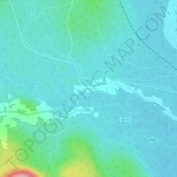 Carte topographique Juniper, altitude, relief