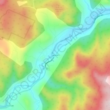 Carte topographique Gaysville, altitude, relief