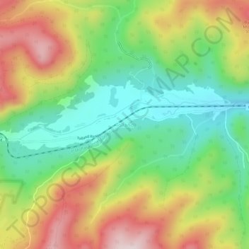 Carte topographique Tolland, altitude, relief