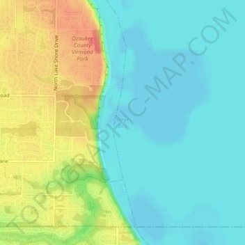 Carte topographique Donges Bay, altitude, relief