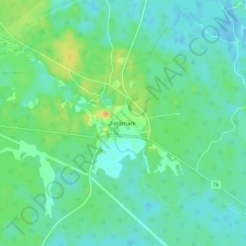 Carte topographique Forsmark, altitude, relief