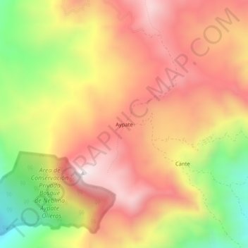 Carte topographique Aypate, altitude, relief