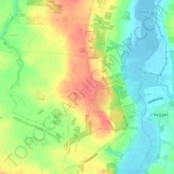 Carte topographique Ejdrup, altitude, relief
