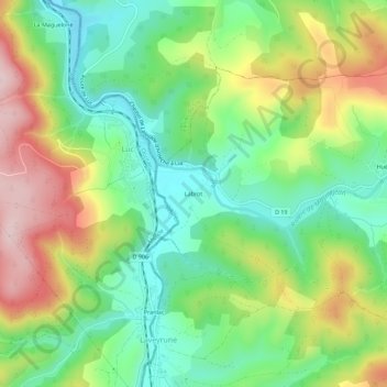 Carte topographique Labrot, altitude, relief