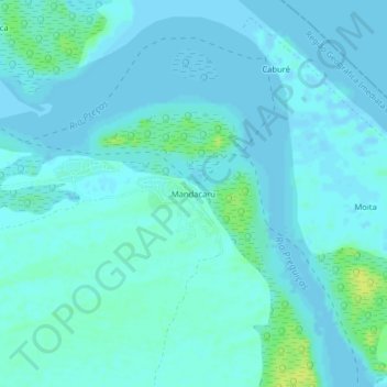 Carte topographique Mandacaru, altitude, relief