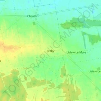 Carte topographique Traby, altitude, relief