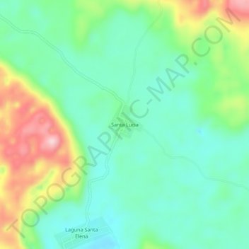 Carte topographique Santa Lucia, altitude, relief