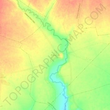 Carte topographique Dibecik, altitude, relief