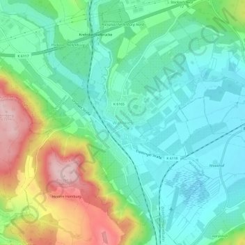 Carte topographique Wahlwies, altitude, relief