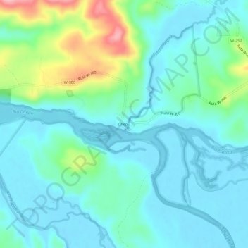 Carte topographique Chepu, altitude, relief