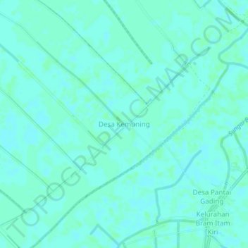 Carte topographique Desa Kemuning, altitude, relief