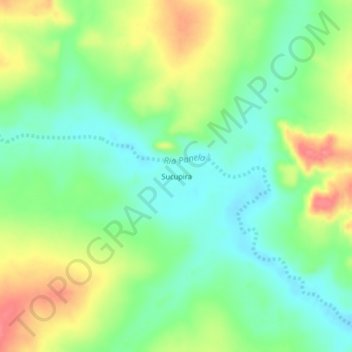 Carte topographique Sucupira, altitude, relief