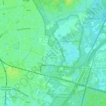 Carte topographique Anna's Berg, altitude, relief