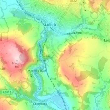 Carte topographique Starkholmes, altitude, relief