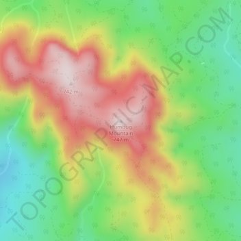Carte topographique Humbug Mountain, altitude, relief