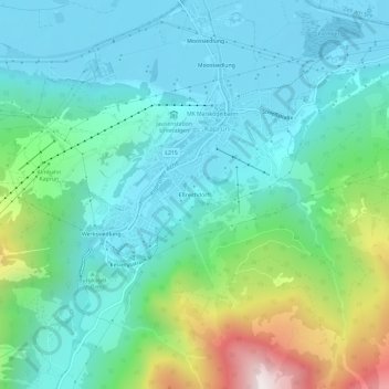 Carte topographique Eßreithdörfl, altitude, relief