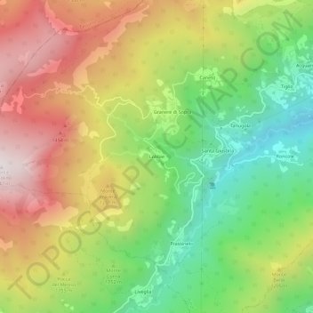 Carte topographique Lobbie, altitude, relief