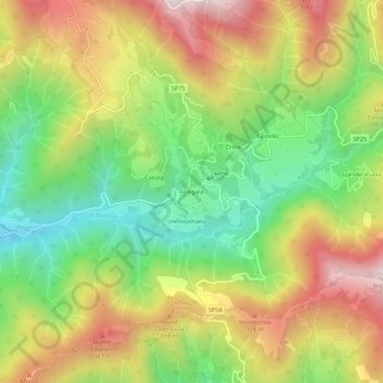Carte topographique Felegara, altitude, relief