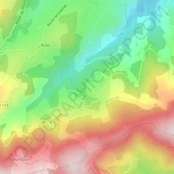 Carte topographique Casson, altitude, relief