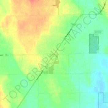 Carte topographique Institute, altitude, relief