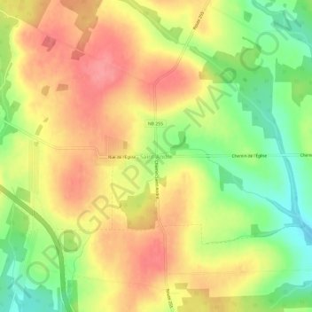 Carte topographique Saint-André, altitude, relief