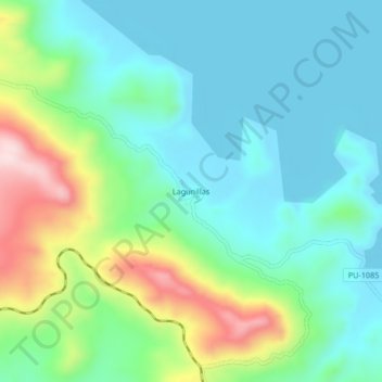 Carte topographique Lagunillas, altitude, relief