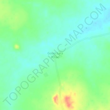 Carte topographique Gouin Lara Tchad, altitude, relief