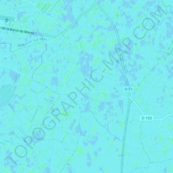 Carte topographique Le Cabot, altitude, relief