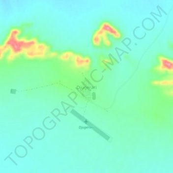 Carte topographique Djugerari, altitude, relief