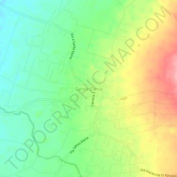 Carte topographique Santa Elena, altitude, relief