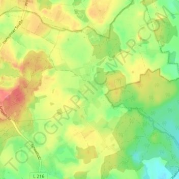 Carte topographique Langenhagen, altitude, relief