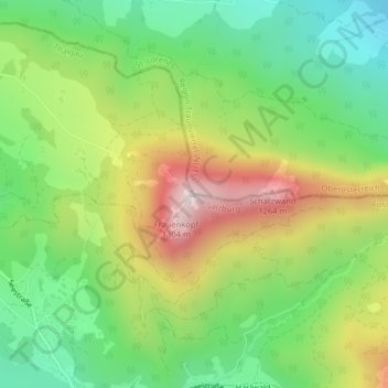 Carte topographique Schober, altitude, relief