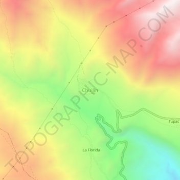 Carte topographique Chullin, altitude, relief