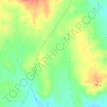 Carte topographique Rubielos, altitude, relief