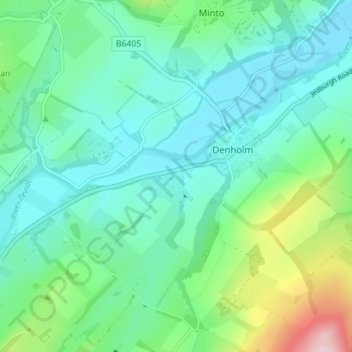 Carte topographique Honeyburn, altitude, relief